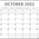October 2022 Calendar Free Printable Calendar Templates