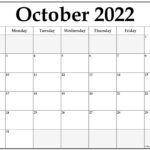 October 2022 Calendar Free Printable Calendar Templates