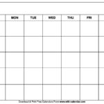 Printable Blank Calendar Templates For Full Page Blank Calendar