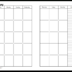 Printable Blank Monthly Calendar 2 Pages Calendar Template Printable