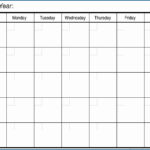 Printable Blank Monthly Calendar Template Example Calendar Printable