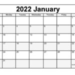 Printable Calendar January 2022 Templates PDF Word Excel