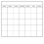 Printable Monthly Calendar Sunday To Saturday No Dates Calendar