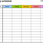 Schedule With Time Slots Printable Printable Calendar Template 2020