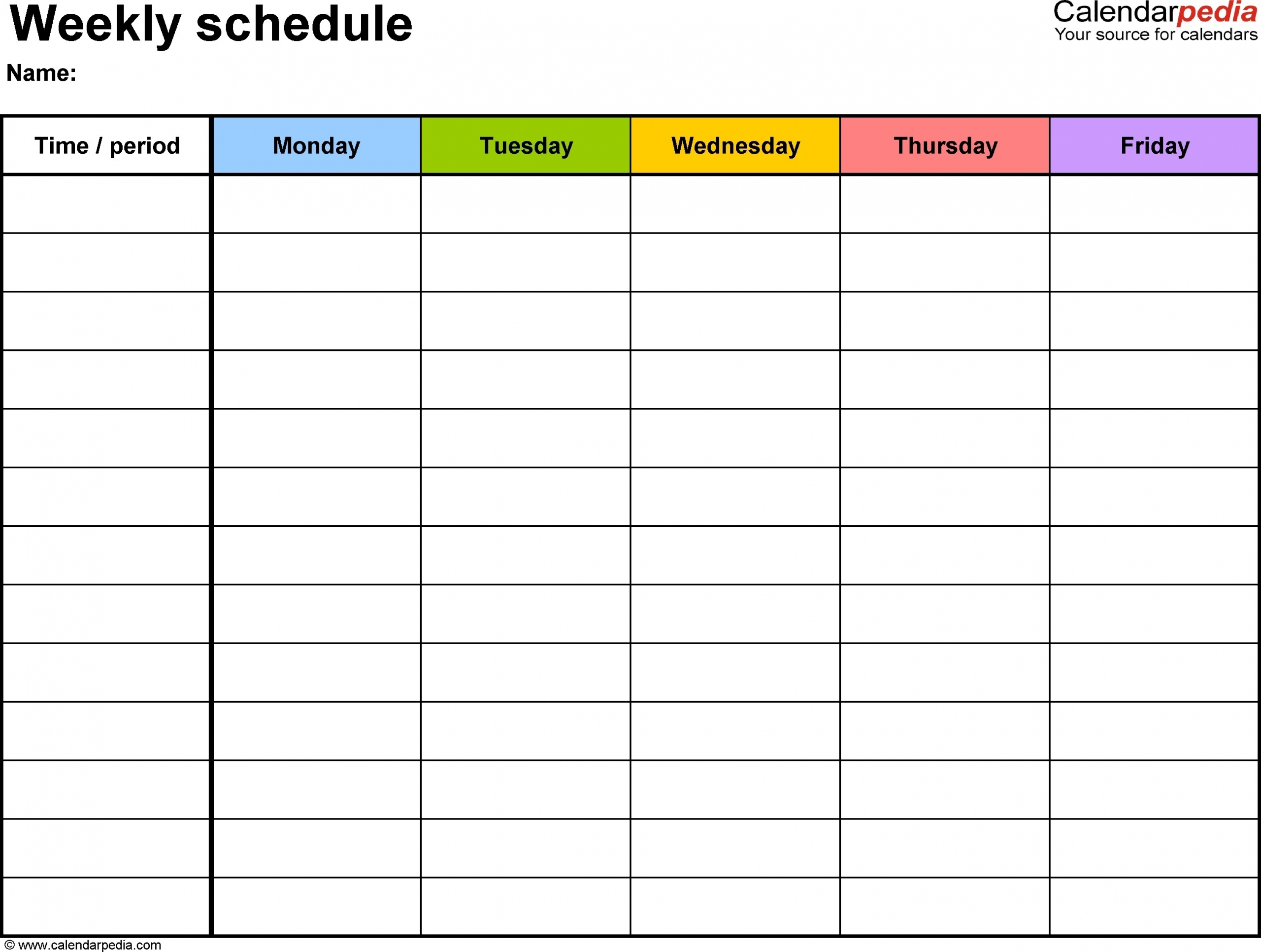 Schedule With Time Slots Printable Printable Calendar Template 2020