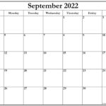 September 2022 Calendar Free Printable Calendar Templates