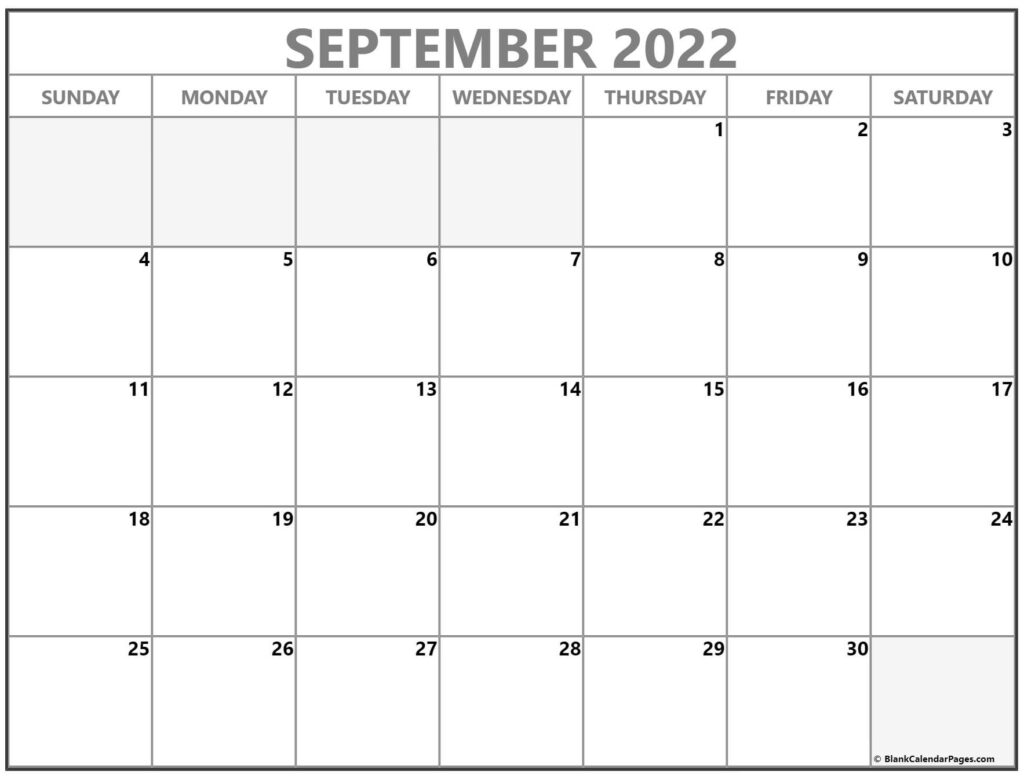 September 2022 Calendar Free Printable Calendar Templates