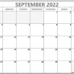 September 2022 Calendar Free Printable Calendar Templates