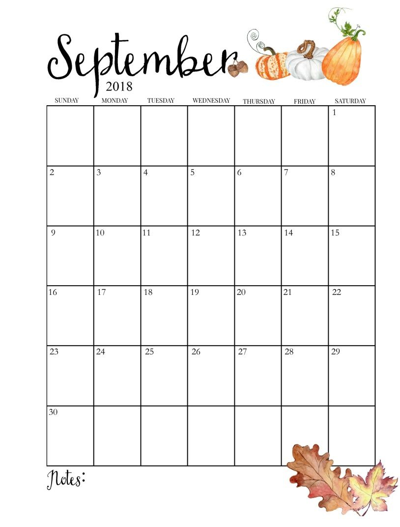 September Blank Calendar Free Printable 2022