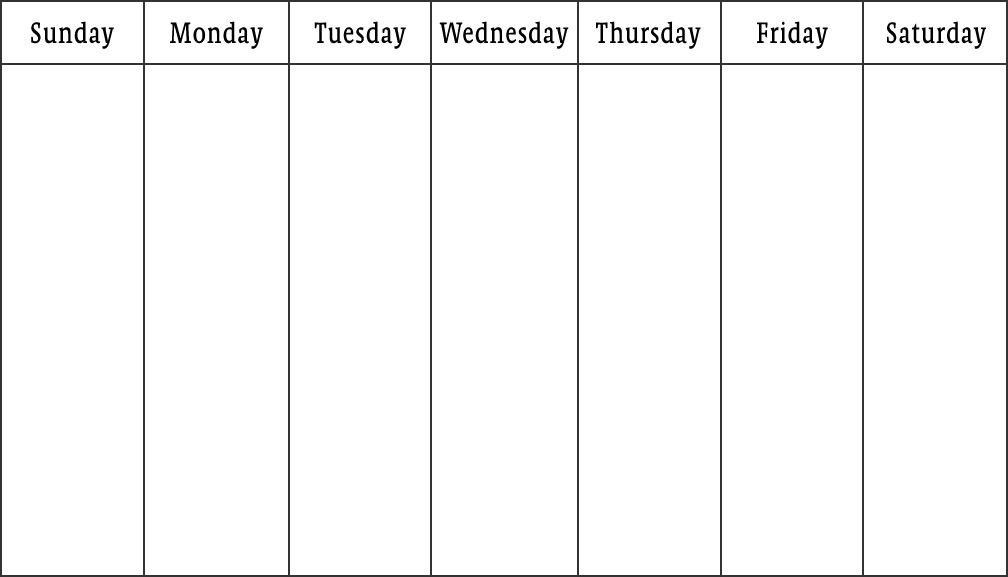 Unique Printable One Week Calendar Free Printable Calendar Monthly 