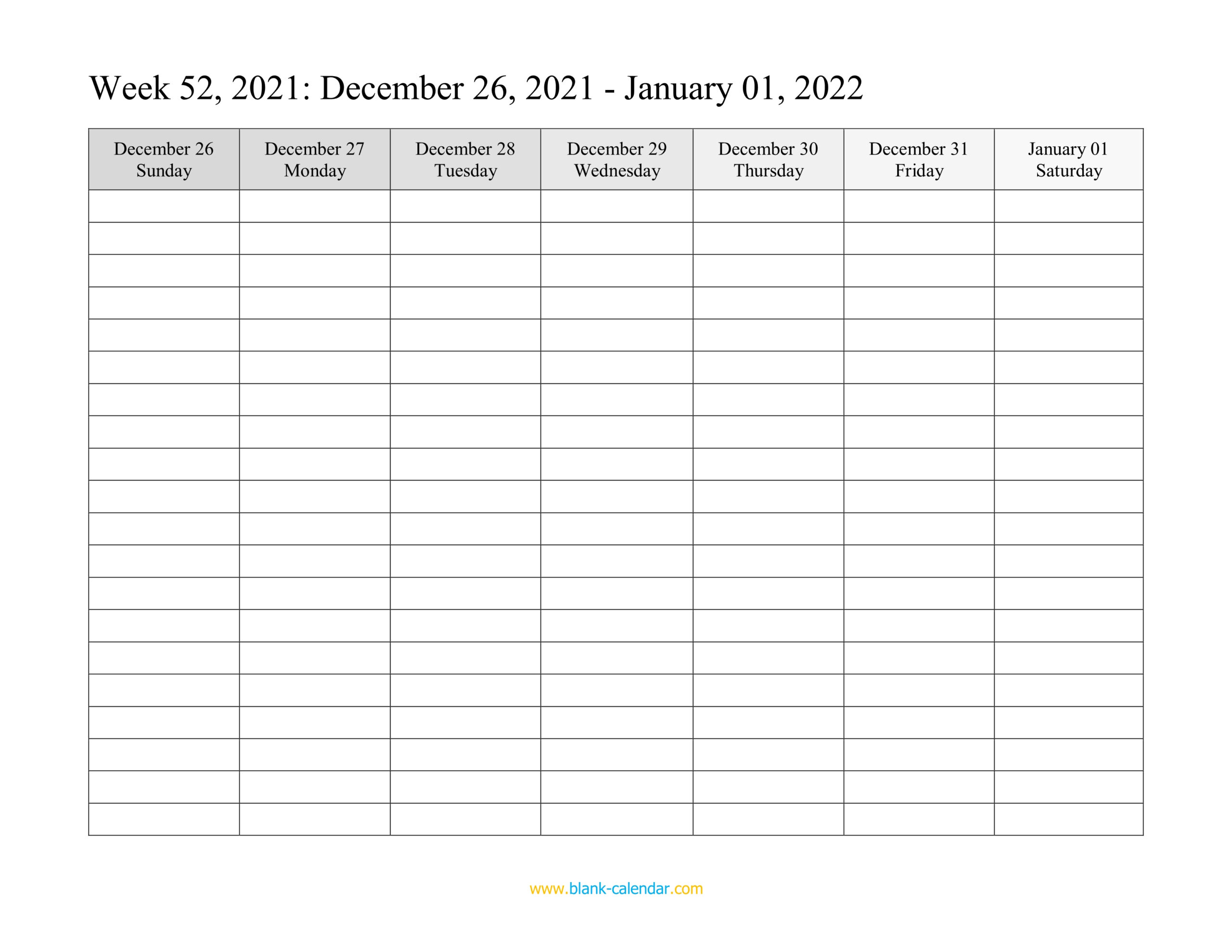 Weekly Calendar 2022 WORD EXCEL PDF