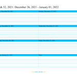 Weekly Calendar 2022 WORD EXCEL PDF