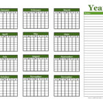 Yearly Blank Calendar With Holidays Free Printable Templates