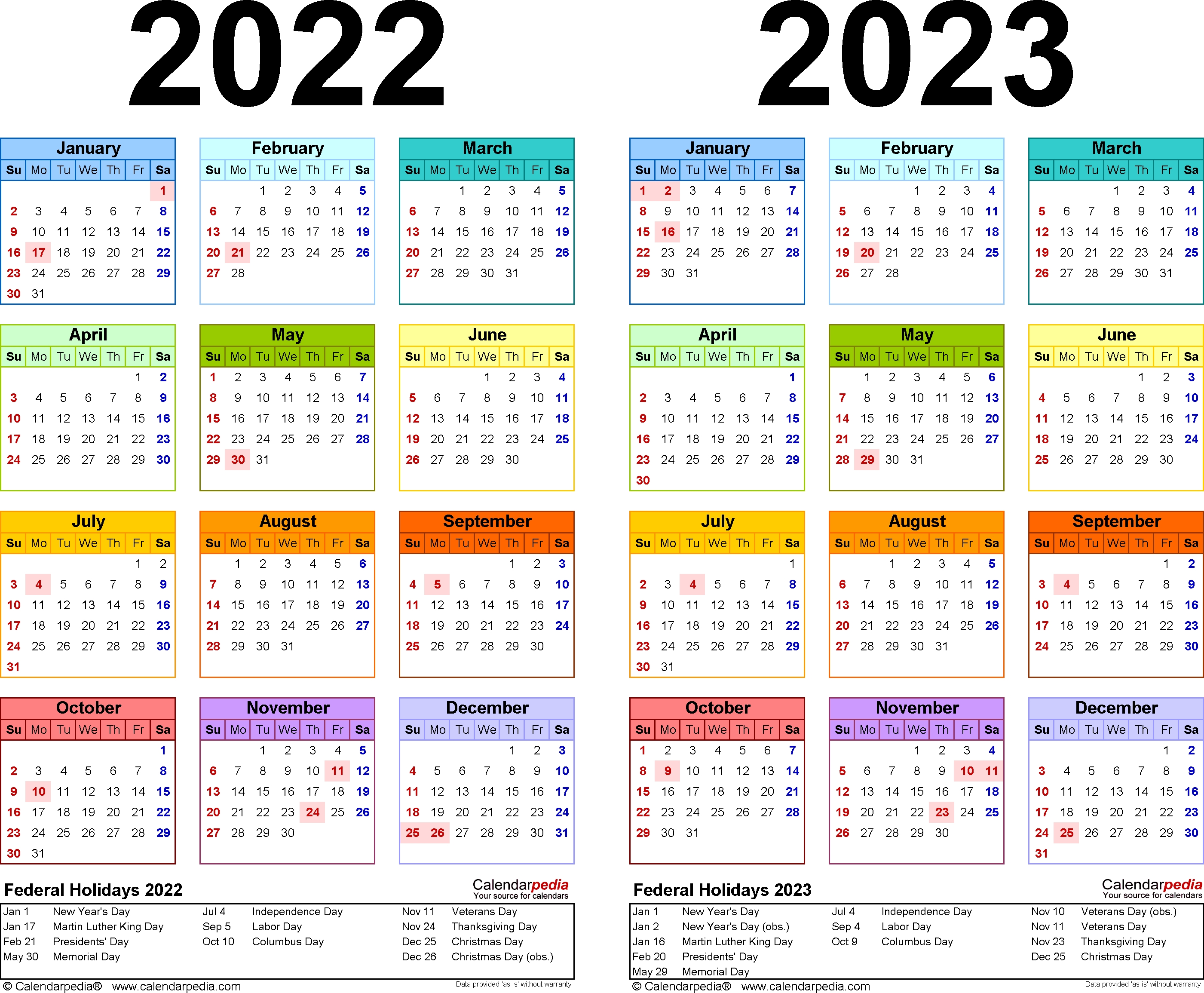 Blank Printable Calendar 20222023 2024