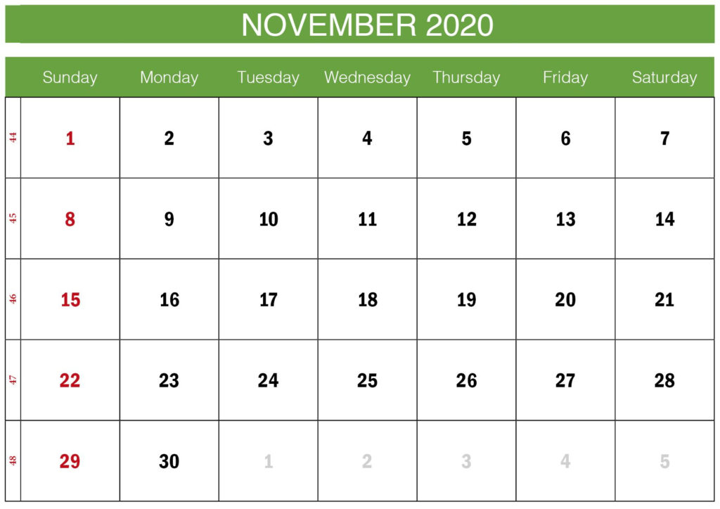 2020 November Calendar Download For Free November Calendar Calendar 