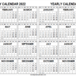 2022 And 2023 Monthly Calendar Template Blank Two Year Calendar