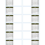 2022 Blank Yearly Calendar Template Vertical Design Free Printable