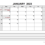 2023 Blank Calendar PDF Free Printable Templates