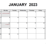 2023 Blank Monthly Calendar 01 Blank Calendar Printable