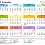 2023 Calendar Free Printable Word Templates Calendarpedia