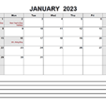 2023 Monthly Calendar PDF Free Printable Templates