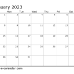 2023 Printable Monthly Calendar