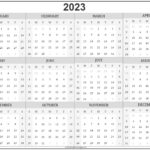 2023 Year Calendar Yearly Printable