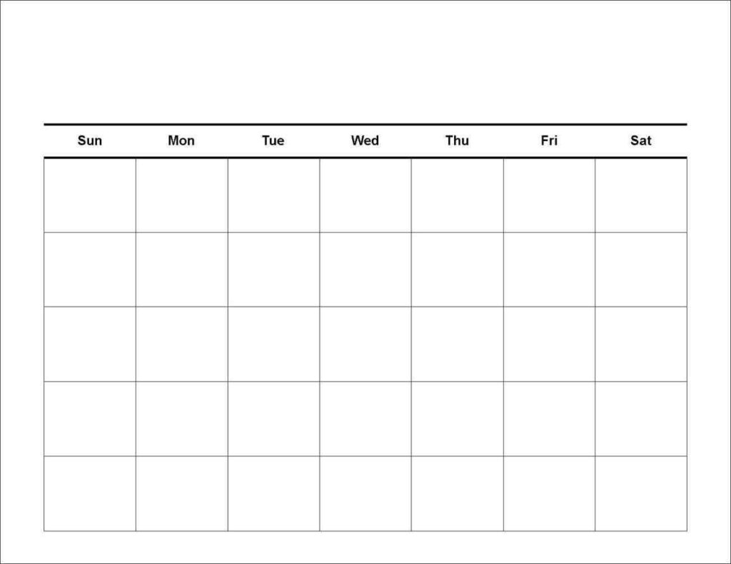 7 Day Calendar Template Blank Calendar Pages Free Printable Calendar 