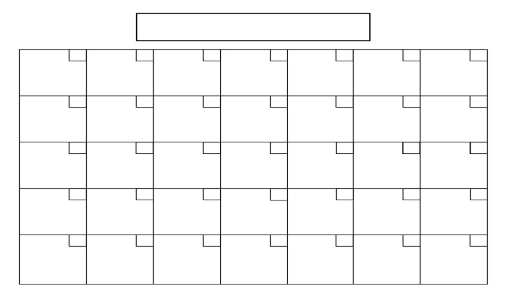 8X11 Printable Blank Calendar Calendar Template 2021