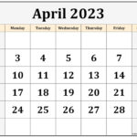 April 2023 Calendar Free Printable Calendar Templates