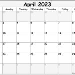 April 2023 Calendar Free Printable Calendar Templates