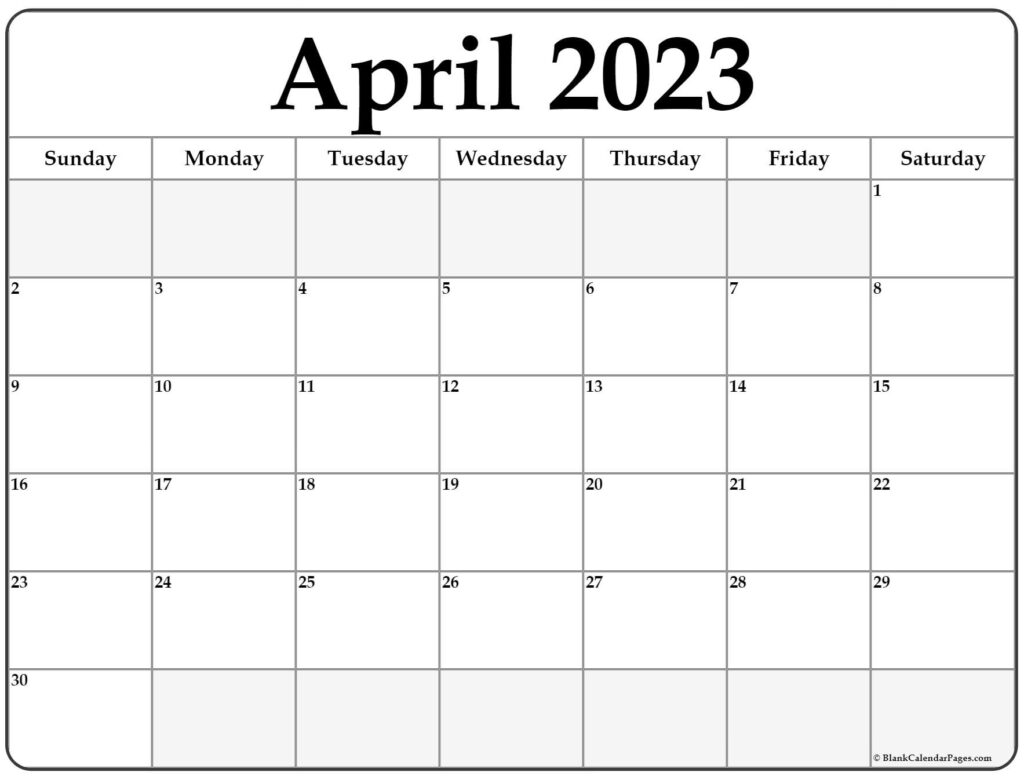 April 2023 Calendar Free Printable Calendar Templates