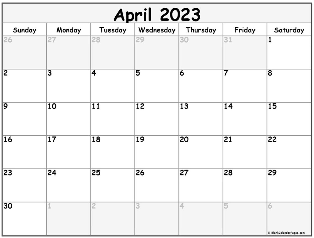 April 2023 Calendar Free Printable Calendar Templates