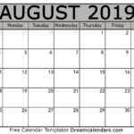 August 2019 Calendar Free Blank Printable Templates