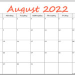 August 2022 Calendar Free Printable Calendar Templates