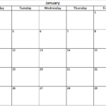 Blank Calendar 1 31 Calendar Printable Free