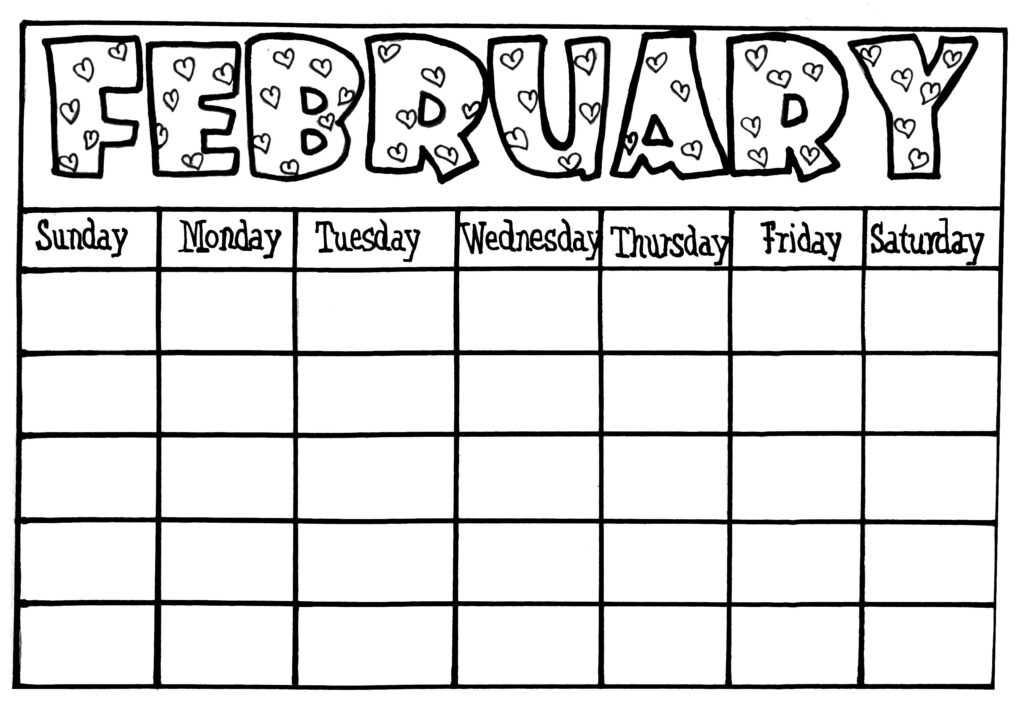 Blank Calendar Free Print Kids Calendar Free Printable Calendar 