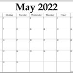 Blank Calendar May June 2022 Calendar Printable 2022