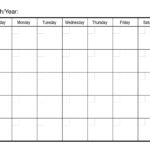 Blank Month At A Glance Printable Calendar Example Calendar Printable