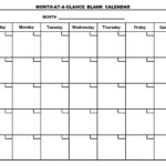 Blank Month Calendar Template Templates Free Printable