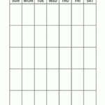 Blank monthly calendar vertical grid sunday first Blank Monthly