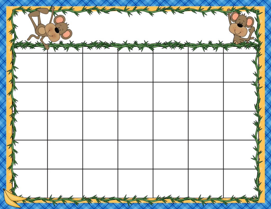 Blank Preschool Class Calendar Calendar Template Printable