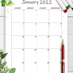 Blank Printable Calendar 2022 PDF