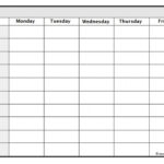 Blank Weekly Schedule Template Printable Calendar Inspiration Design