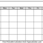 Download Printable Blank Calendar Templates