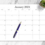 Download Printable Blank Monthly Calendar PDF