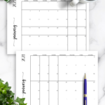 Download Printable Simple Monthly Calendar Horizontal PDF