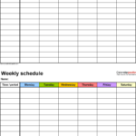 Extra Large Printable Blank Weekly Employee Schedule Calendar