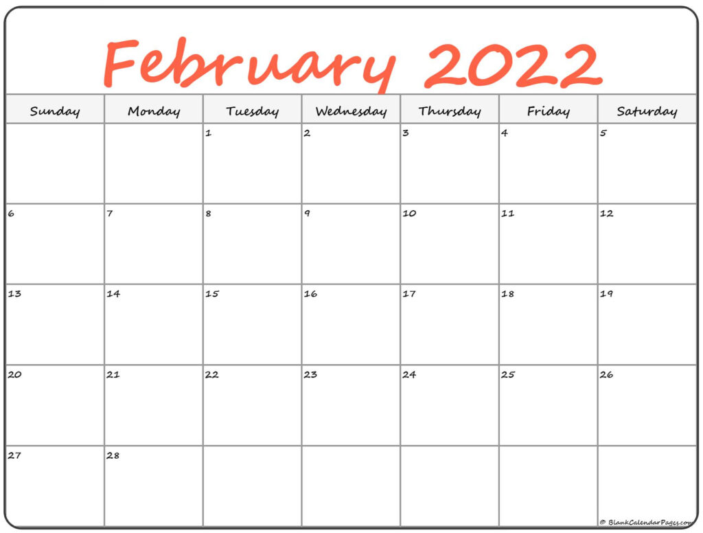 February 2022 Calendar Free Printable Calendar Templates