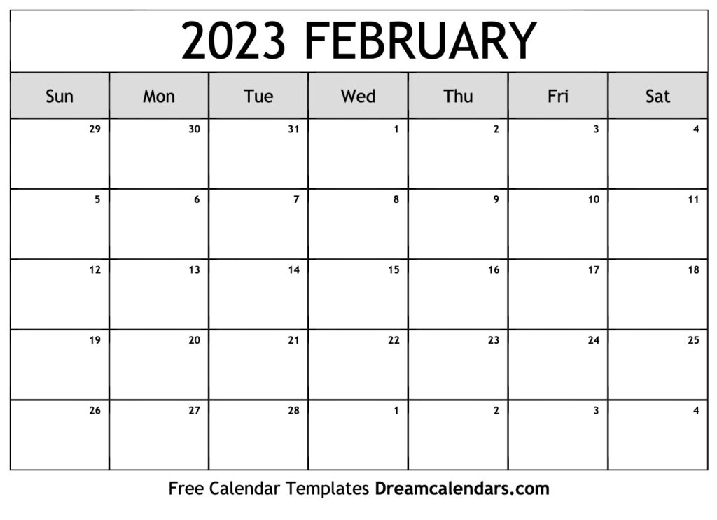 February 2023 Calendar Free Blank Printable Templates